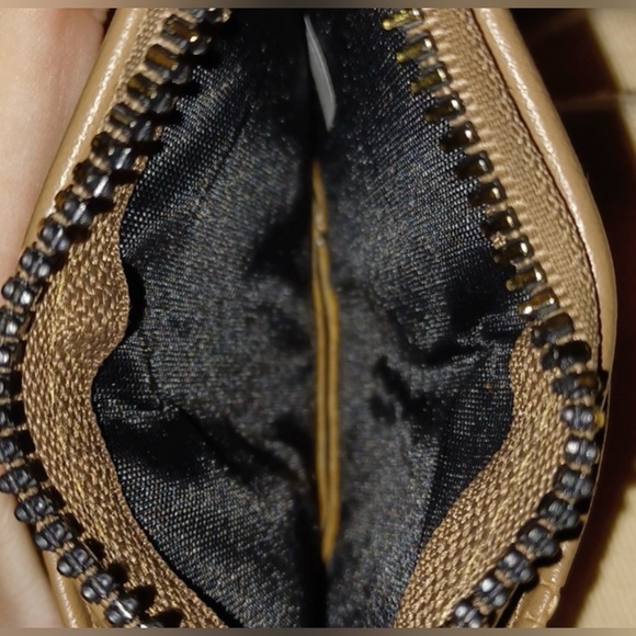 HALSTON Brown Leather Wallet. Good Condition, 4”x5” - Picture 2 of 4